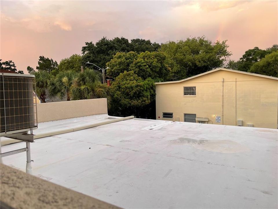 Rooftop view, looking northeast