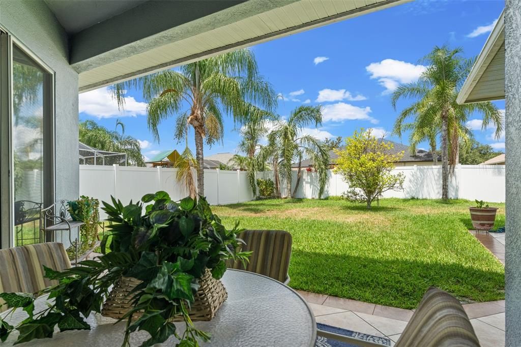 Patio - Nonslip Porcelain Tile - Privacy Fenced Yard