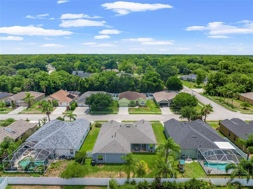 aerial view of the home