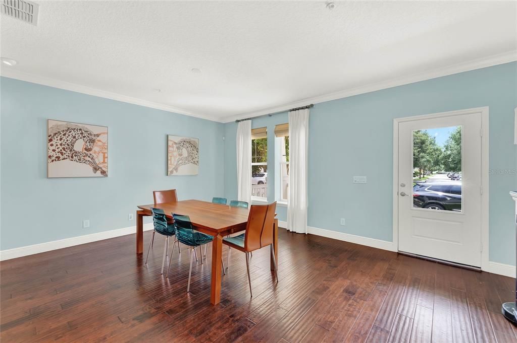 Space for living room was re dedicated as dining area by current owner