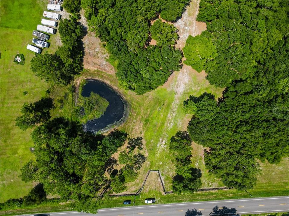 Pond on southeast side of property