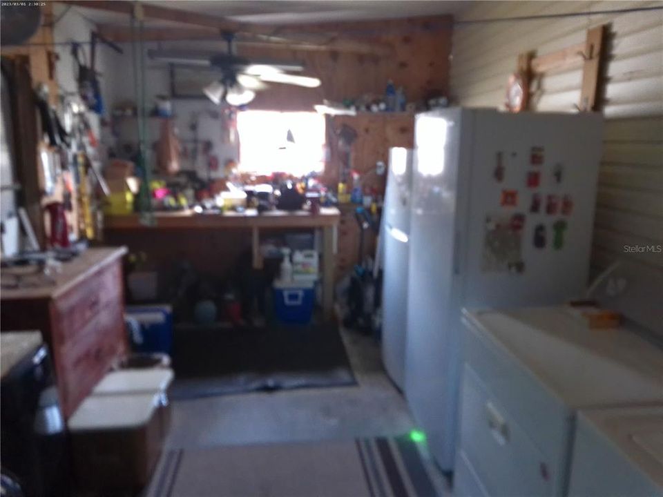 Enclosed shop and laundry room