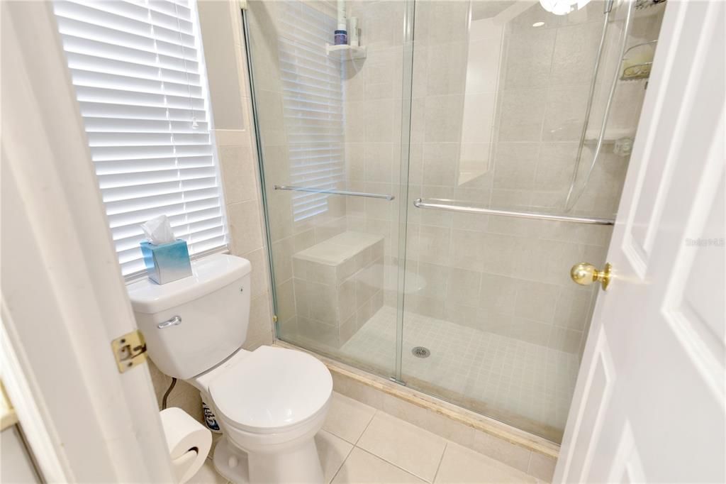 Water closet and separate shower!