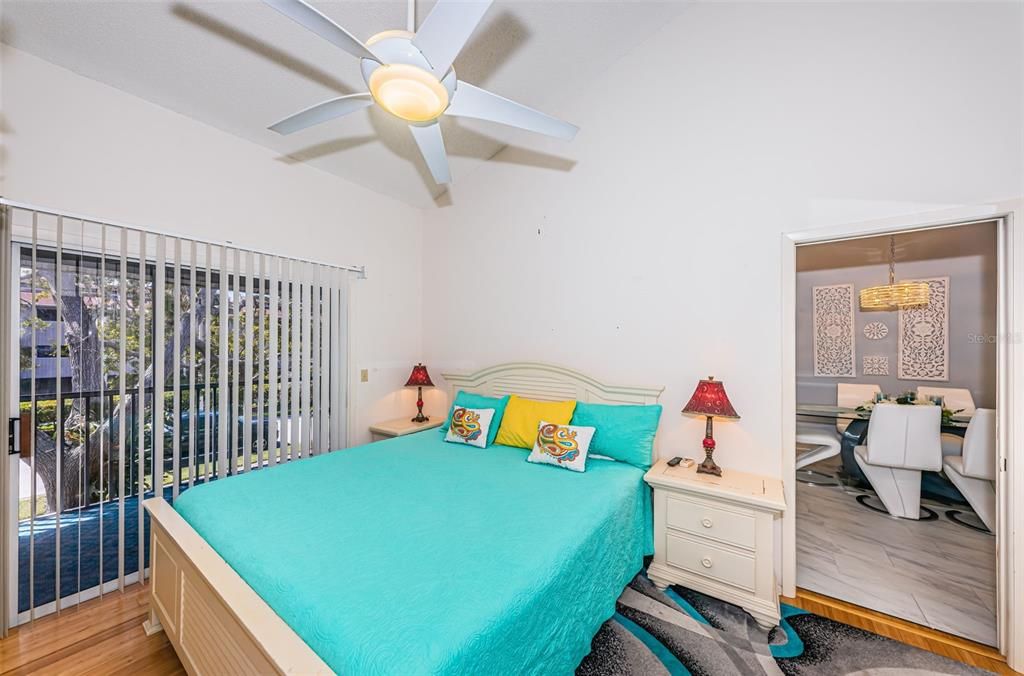 Master bedroom has sliding doors to lanai.