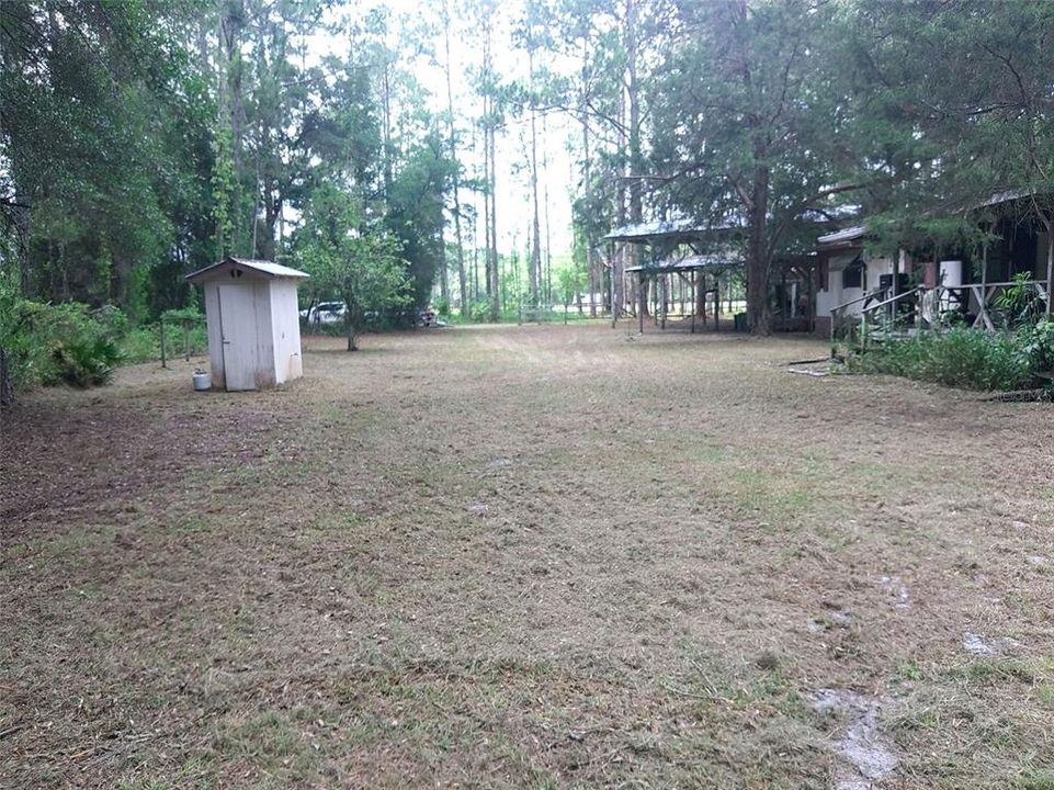 Rear of property looking towards driveway