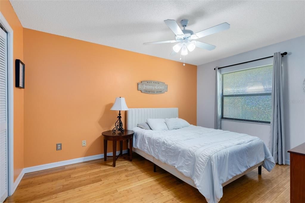 Another guest room offers plenty of space and storage.