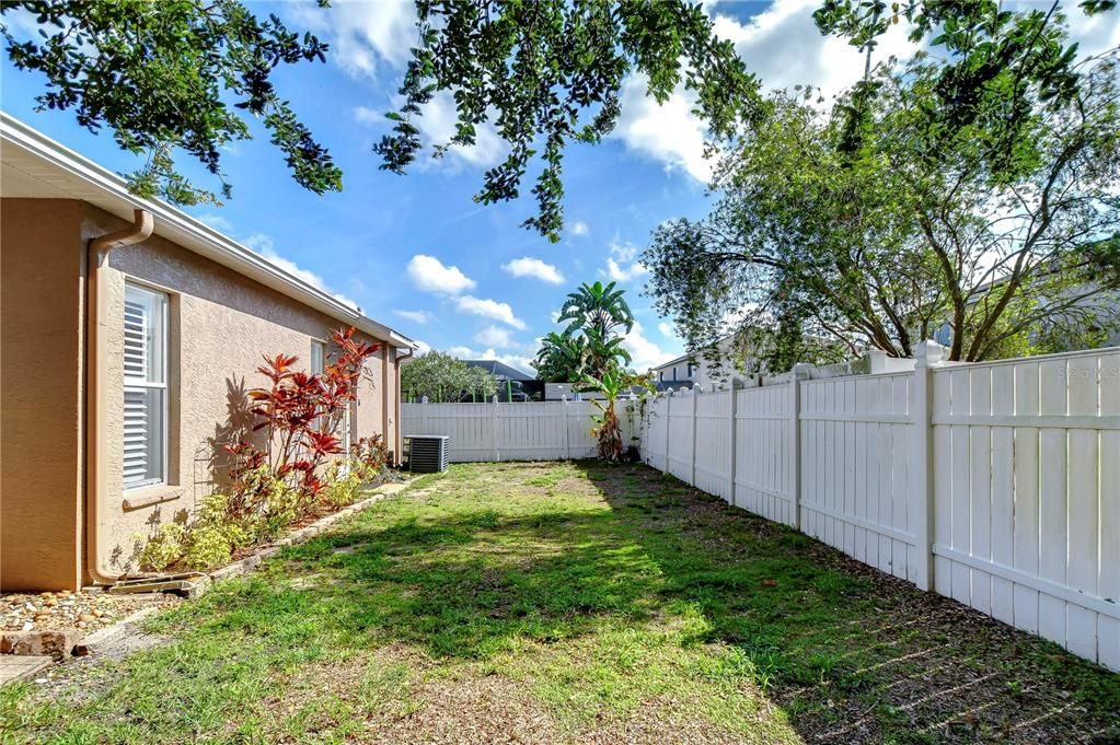Fenced yard offers so much privacy!