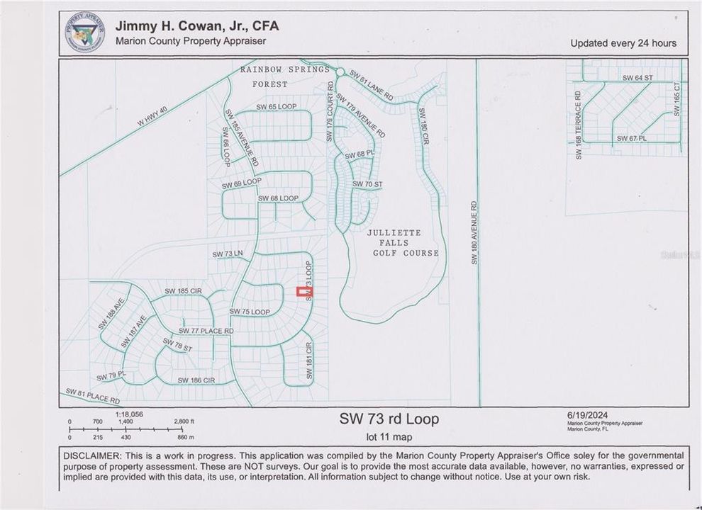 MAP OF THE FOREST OF RAINBOW SPRINGS