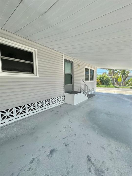 Entrance from the carport