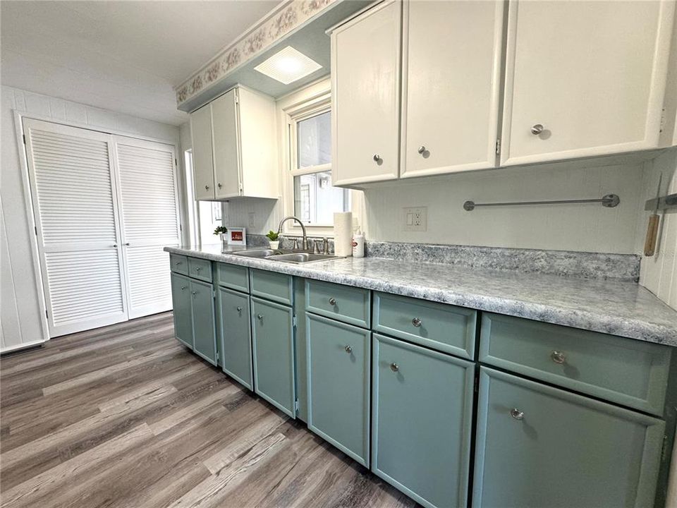 Plenty of counter space and ample cabinets for storage