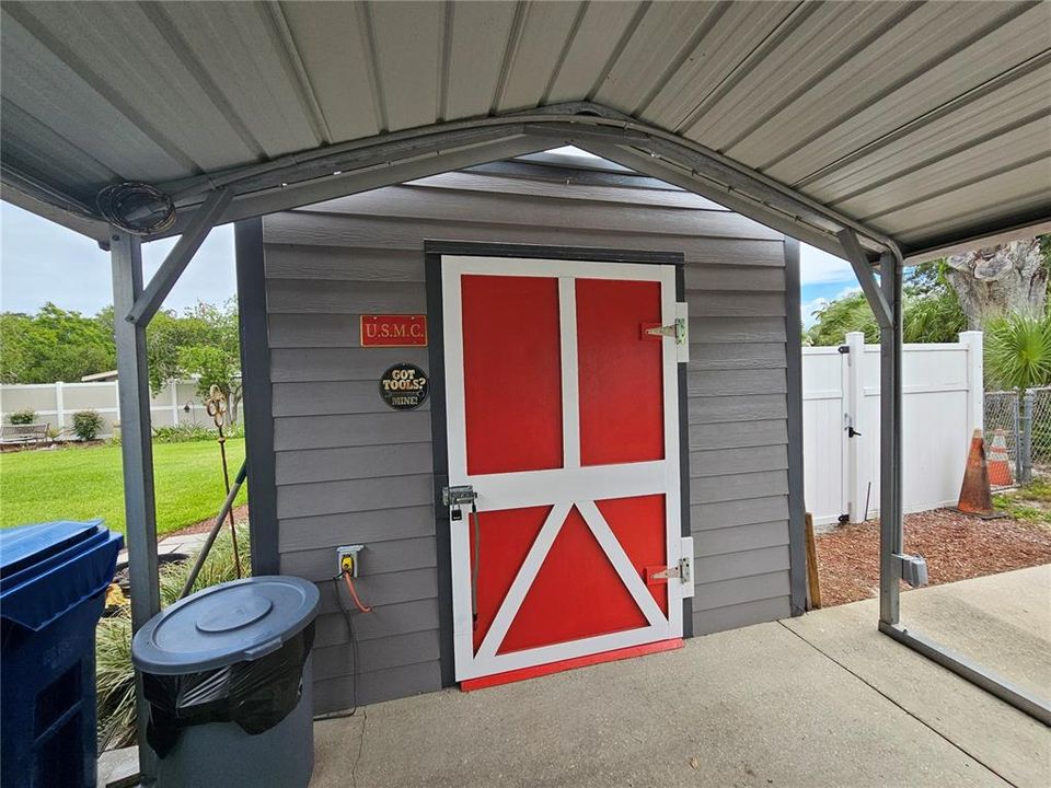 2 of 3 storage sheds