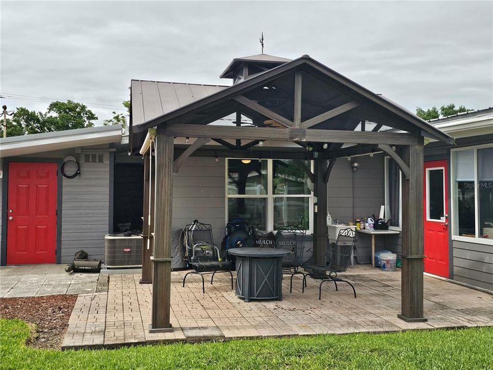 Wired Gazebo on back porch