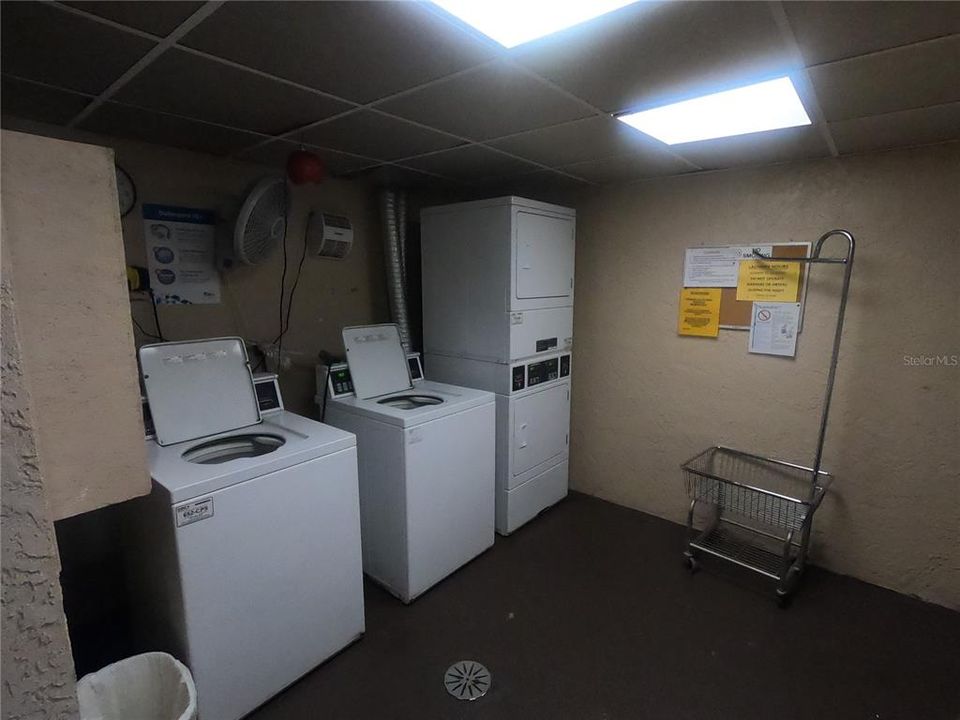 Downstairs laundry room with half bath!