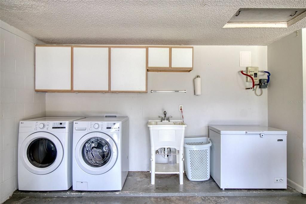 Laundry - LG Front-Load; Utility Sink