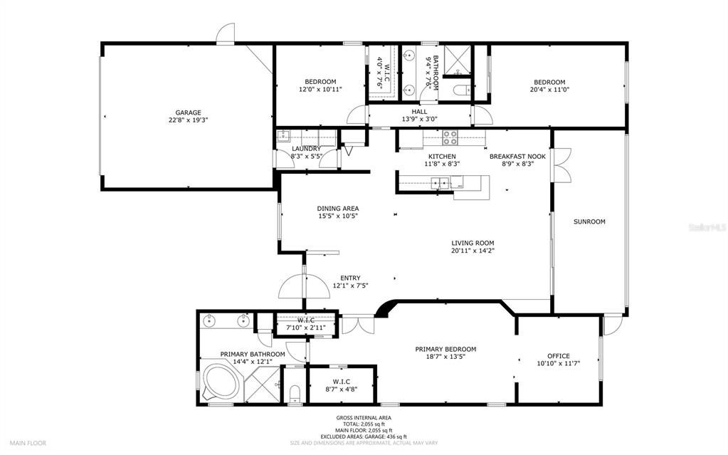 На продажу: $540,000 (3 спален, 2 ванн, 2163 Квадратных фут)