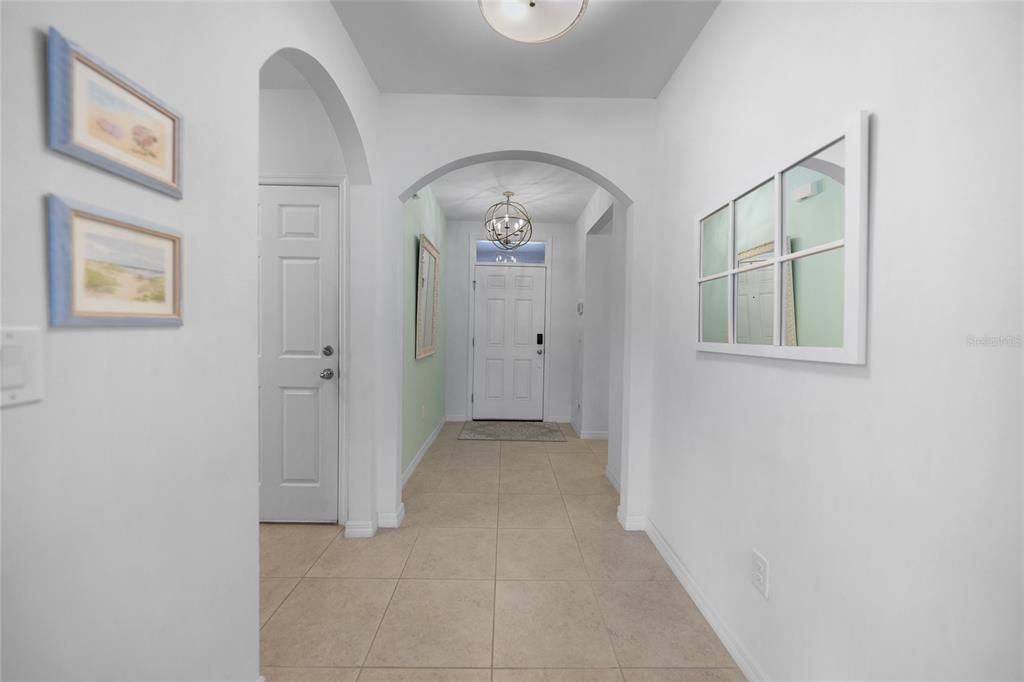 Foyer with Guest Bedrooms Left and Right