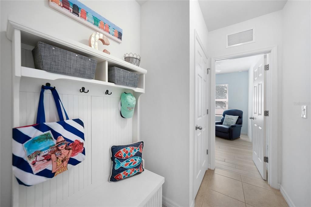 Mud Room Leads to Guest Bedroom