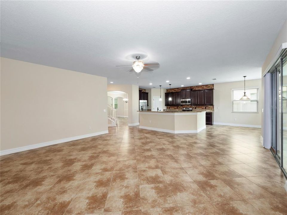 Family Room and Kitchen Breakfast Bar