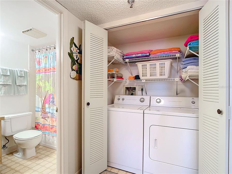 Convenient Laundry Closet.