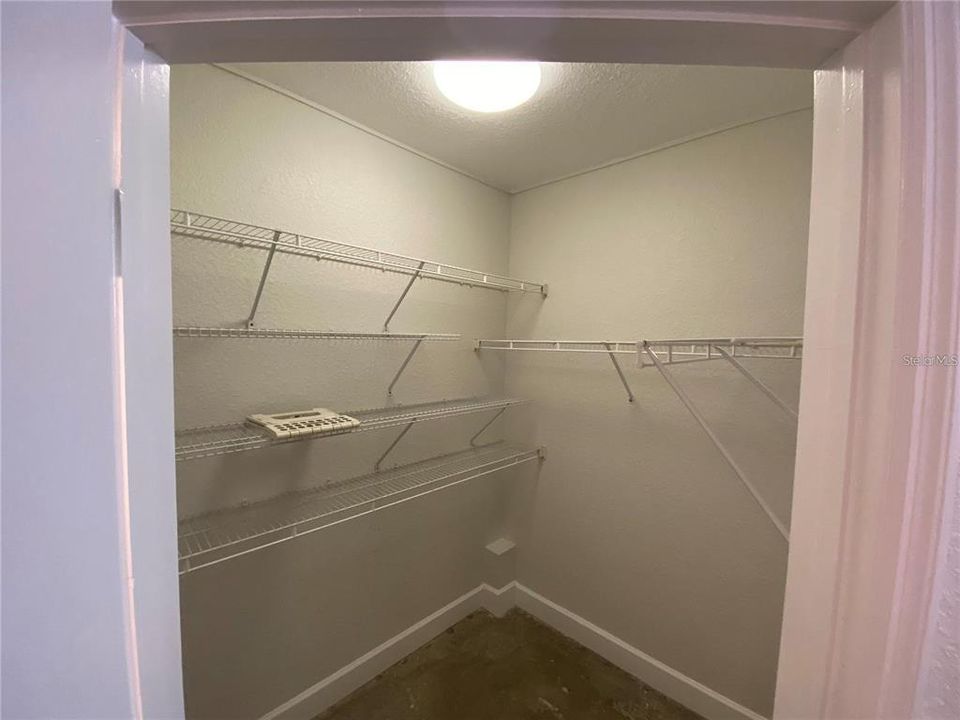 Walk In Closet with wire shelving