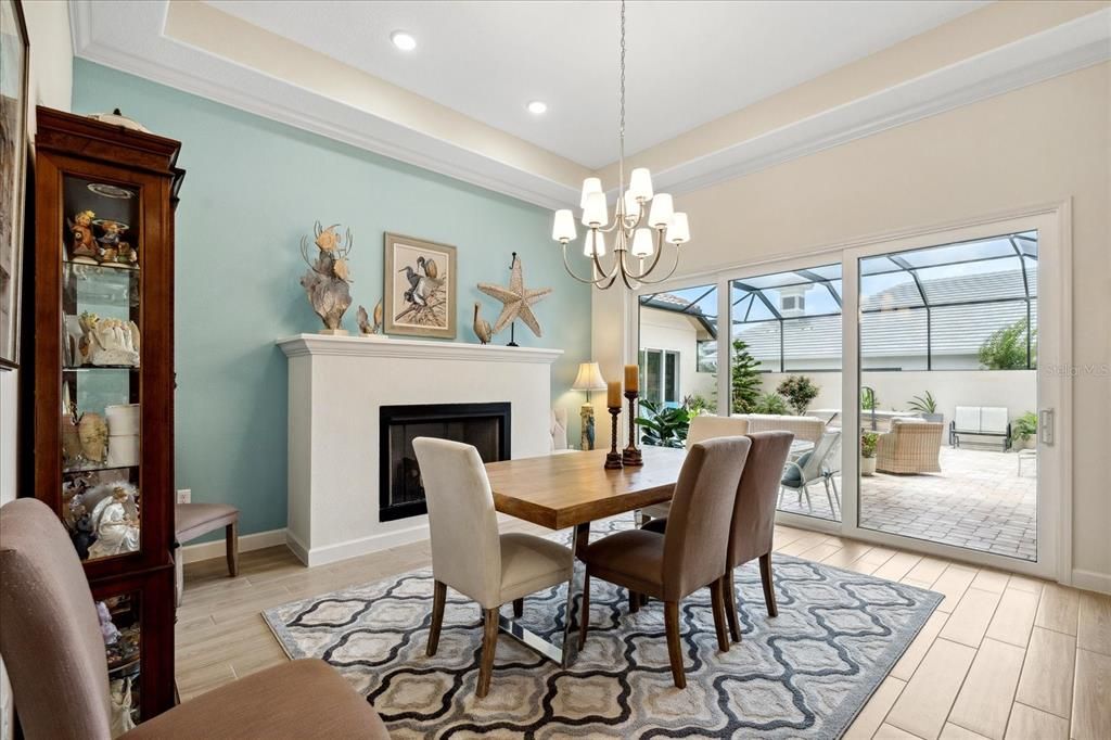 Dining Room w/ Fireplace