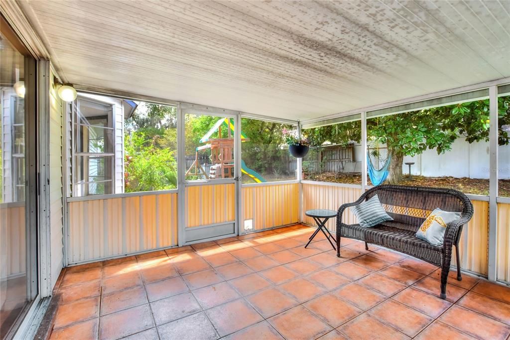 Screened, covered Lanai