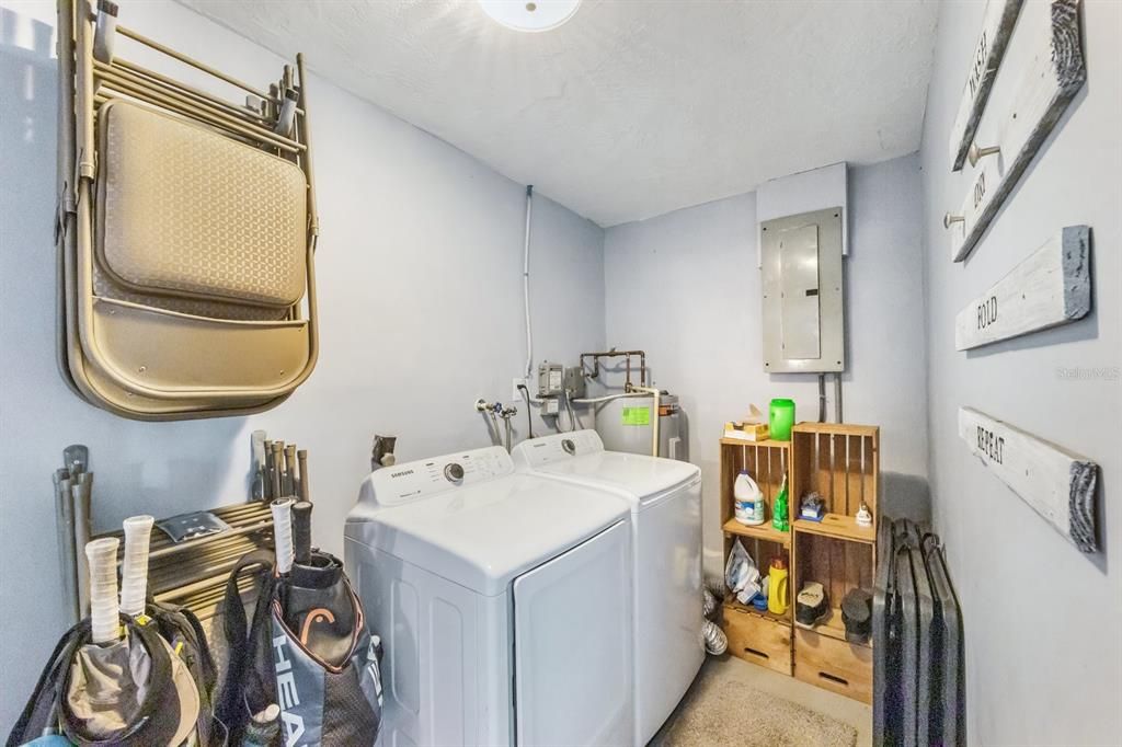 Interior laundry room. Heated and cooled