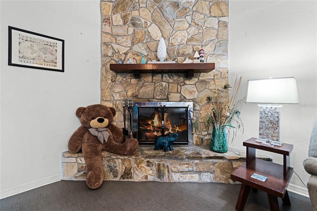 Fireplace in living room