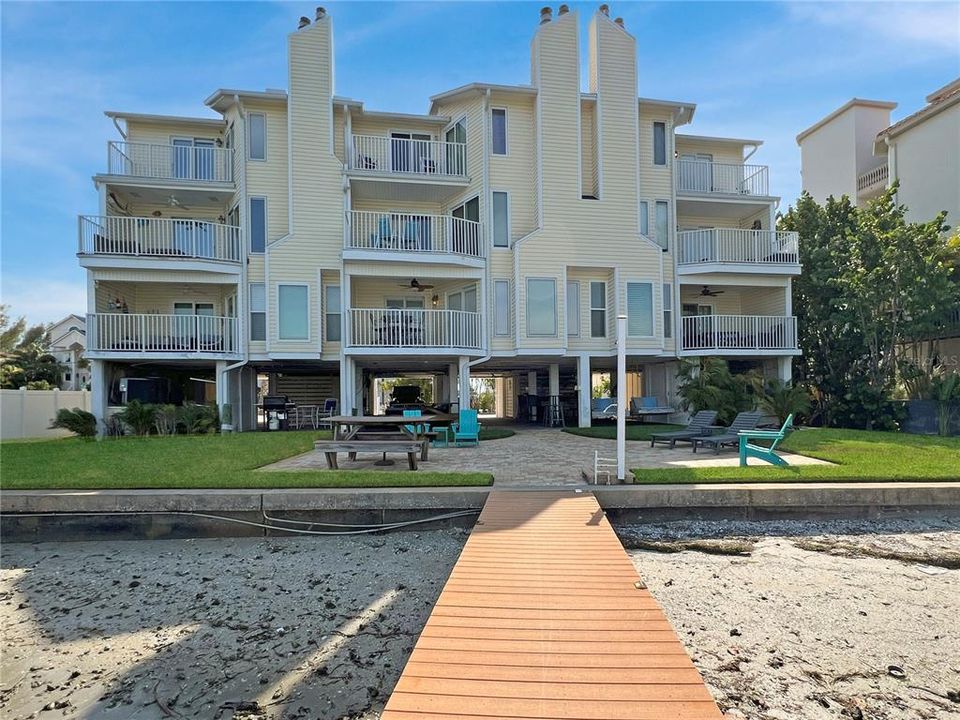 View of condo from dock