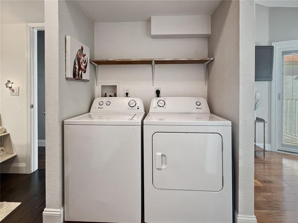 Laundry in walk-in closet