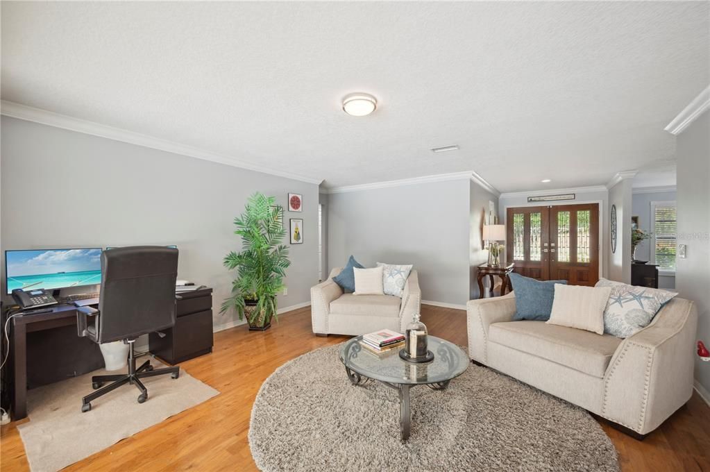 Living room and dining combination