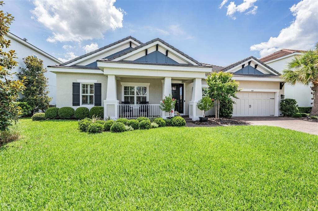 Craftman style home with tandem 3 car garage