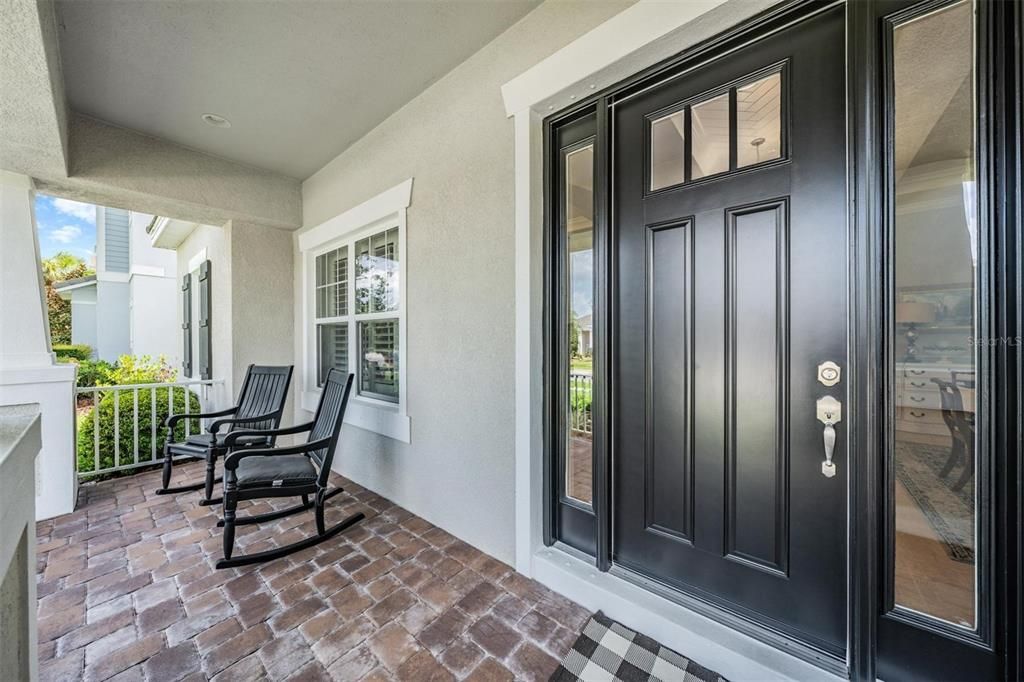 Cozy pavered front porch!