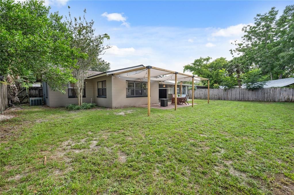 Fenced in Backyard