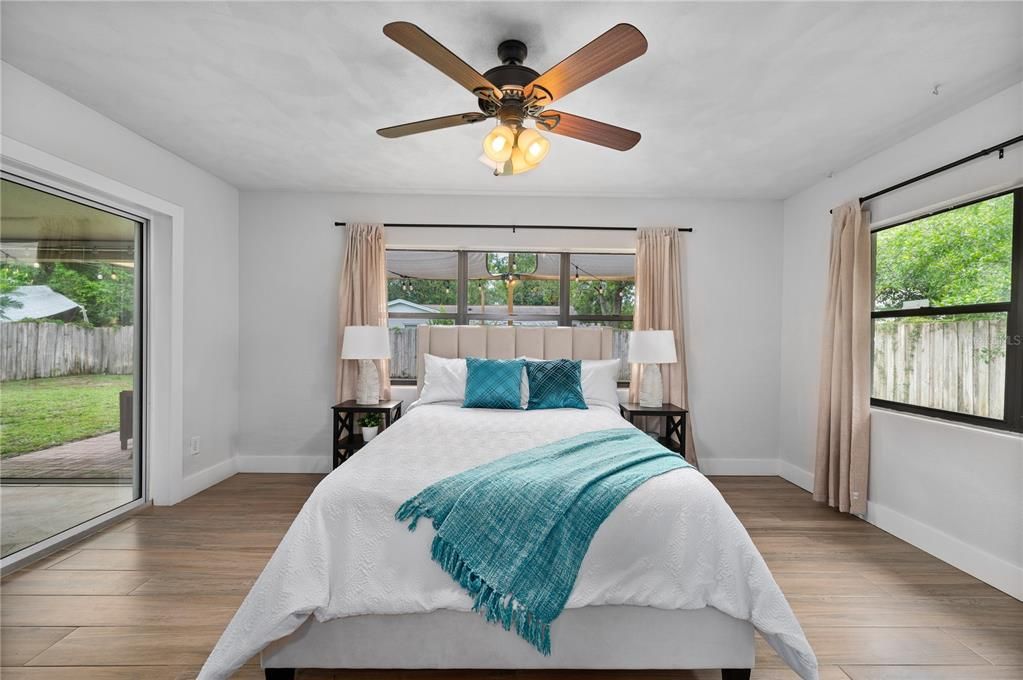 Master Bedroom with natural sun light.