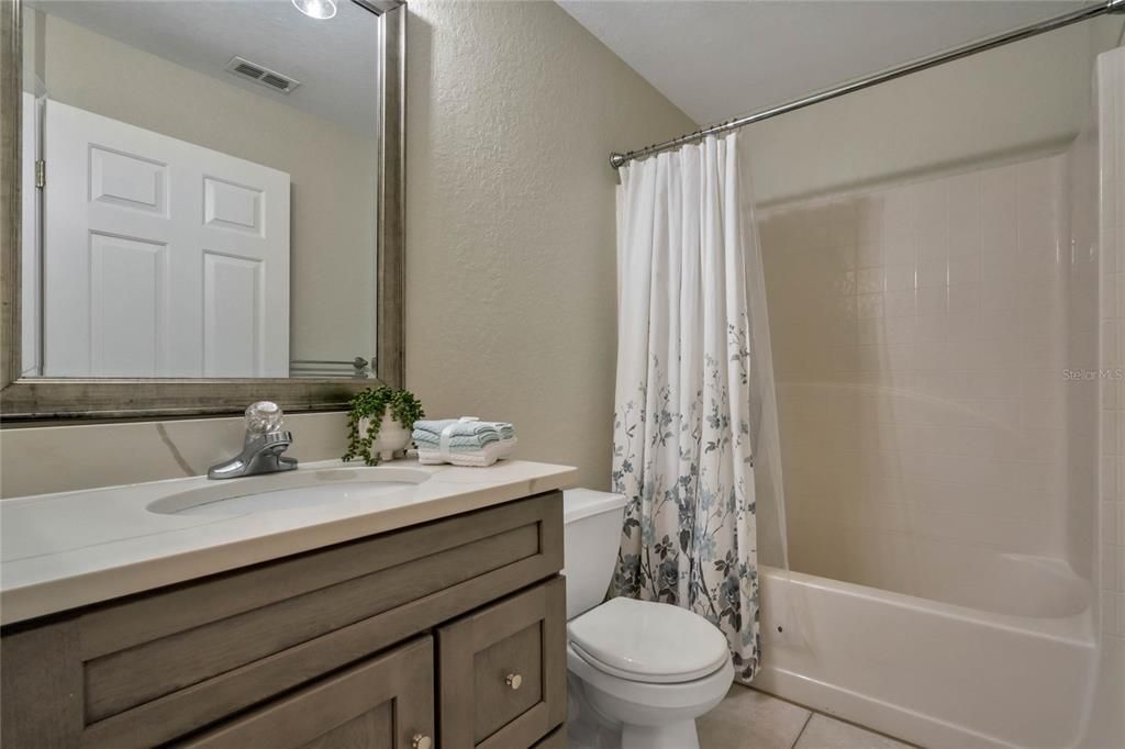 Guest bathroom with NEW vanity