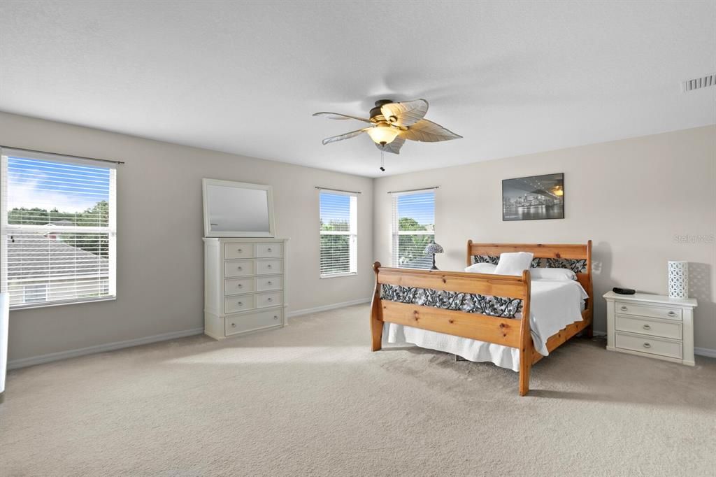 Expansive primary bedroom