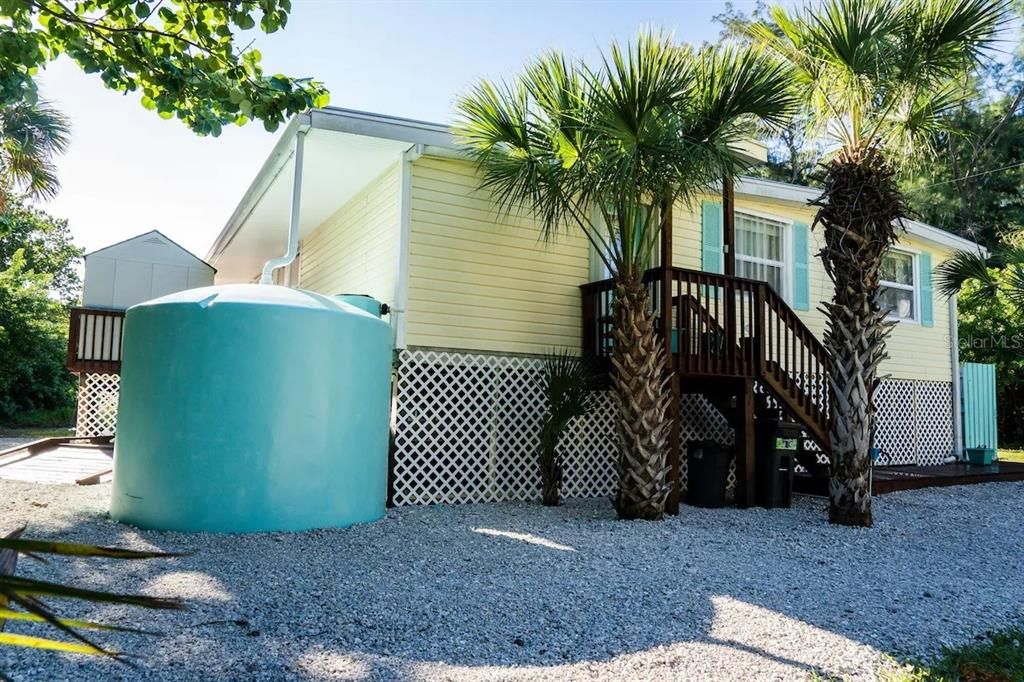 Home view with Cistern, Golf cart Ramp