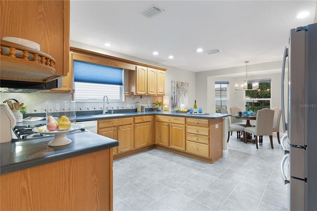 Lovely Oak Cabinets Galore!