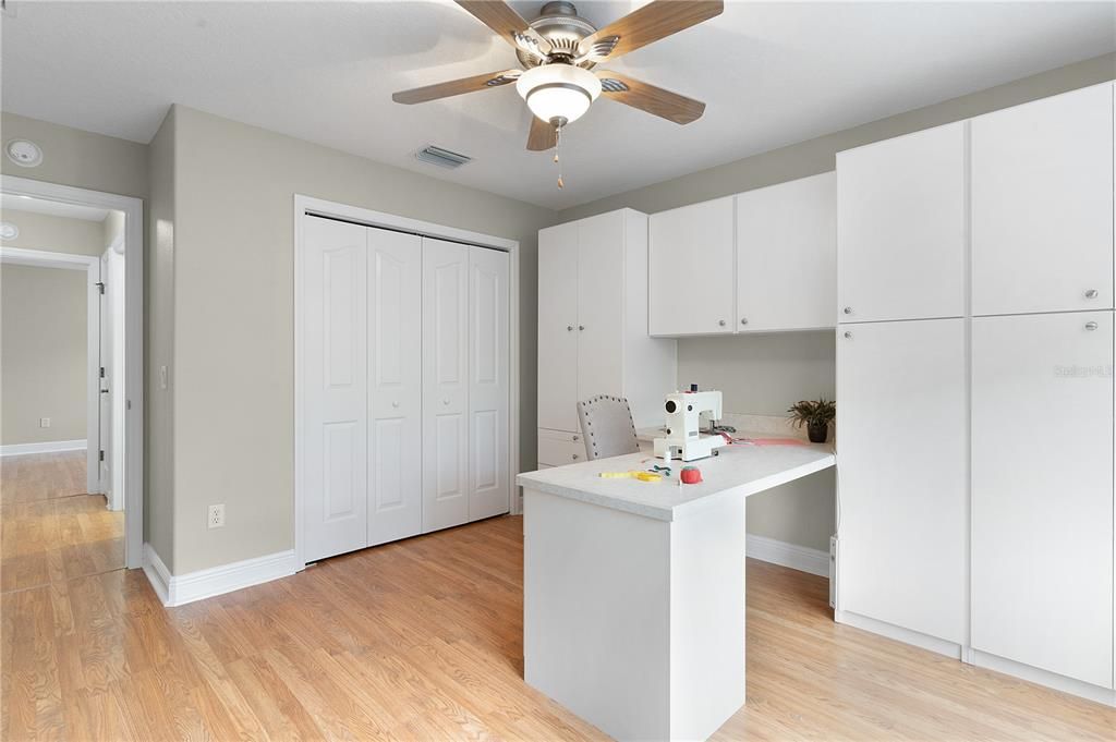 This large closet has additional wire shelving