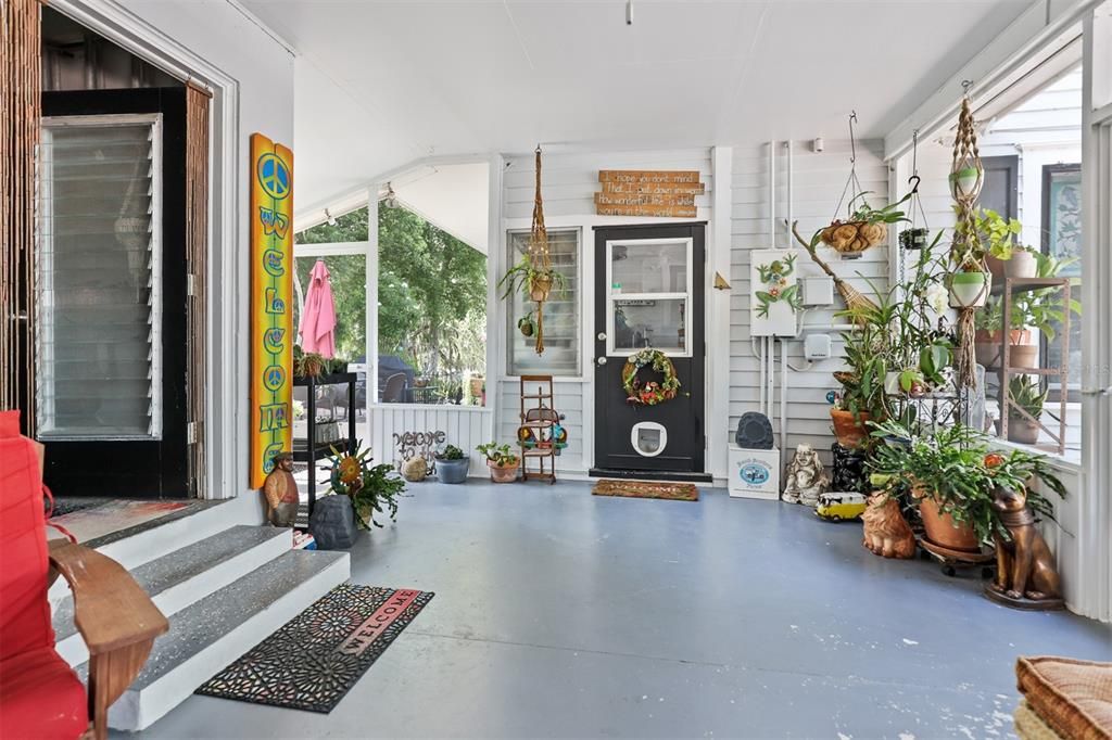 Opposite view of the attached screened porch