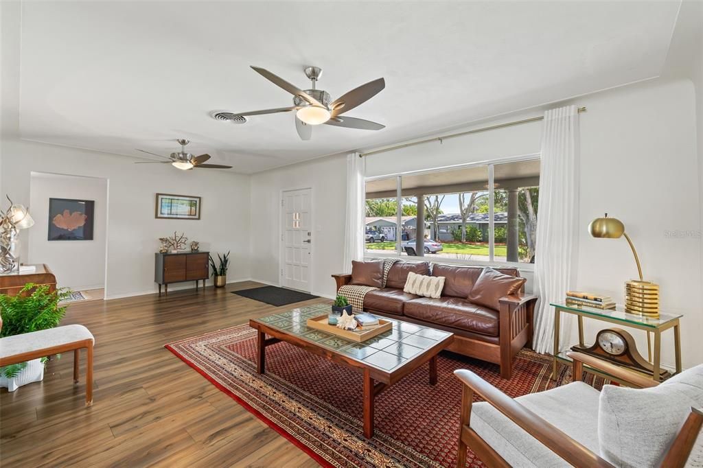 Picture Window Floods Living Room with Light