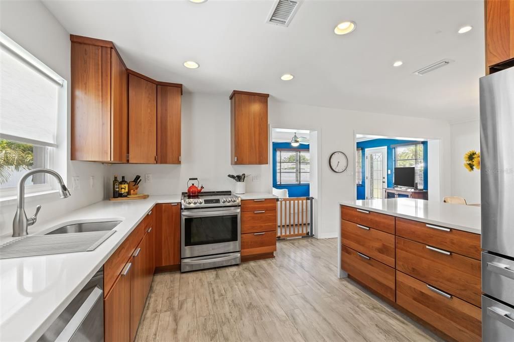 Recently Remodeled Kitchen features Custom Cabinetry