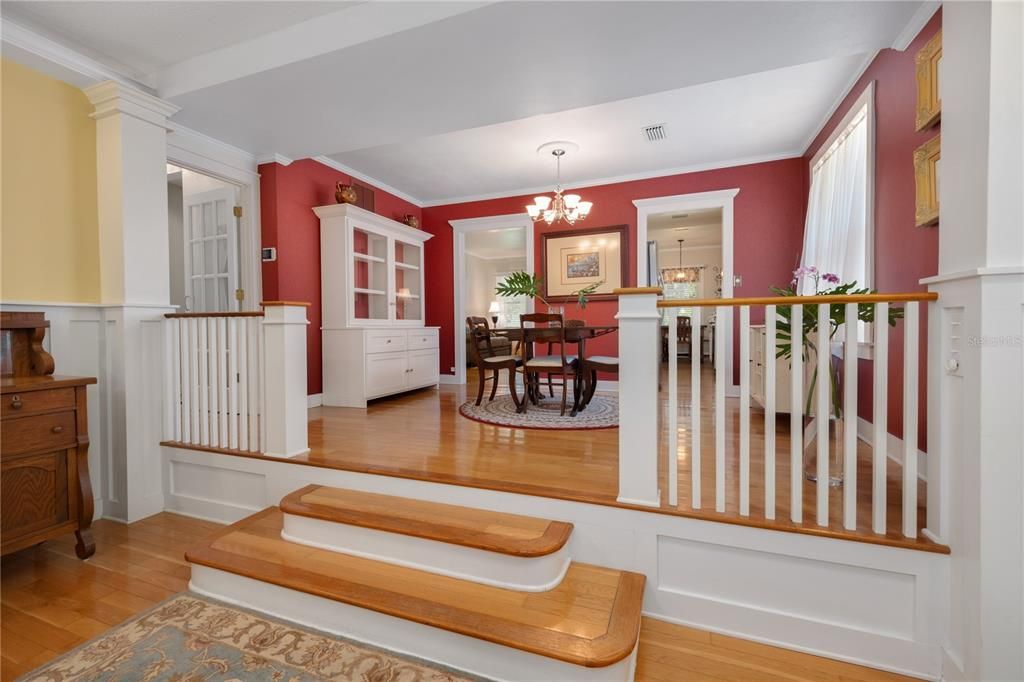 Beautiful wood trim throughout the living spaces.