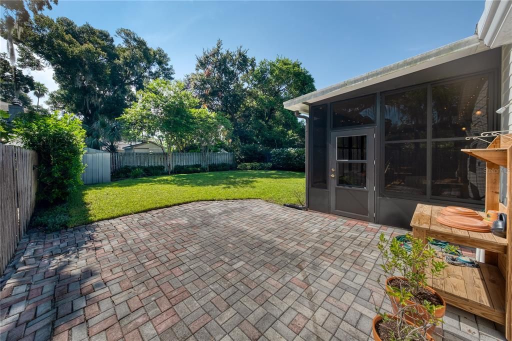 Back patio.  Perfect for grilling and plant care!