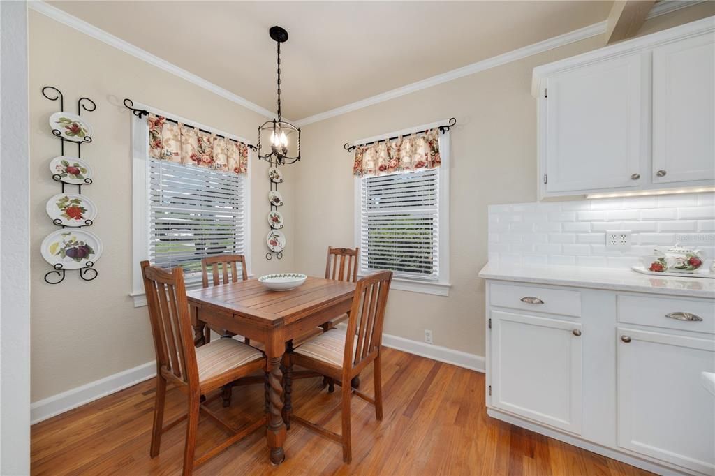 Dining nook in the kitchen!