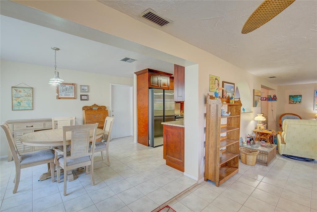 Sunroom looking into breakfast nook