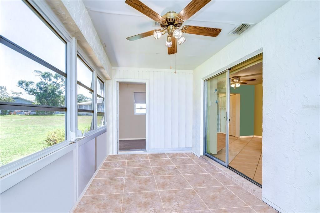 Heated and air-conditioned sunroom!