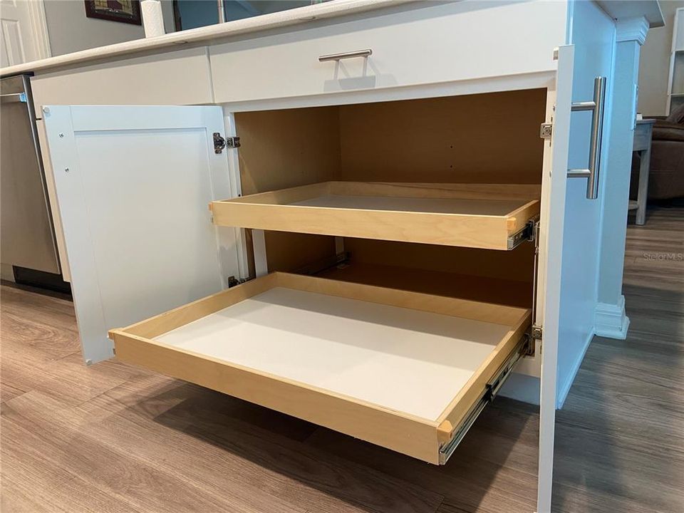 Base cabinets all have pull-outs