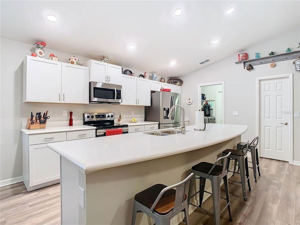 Kitchen island with room for bar stools